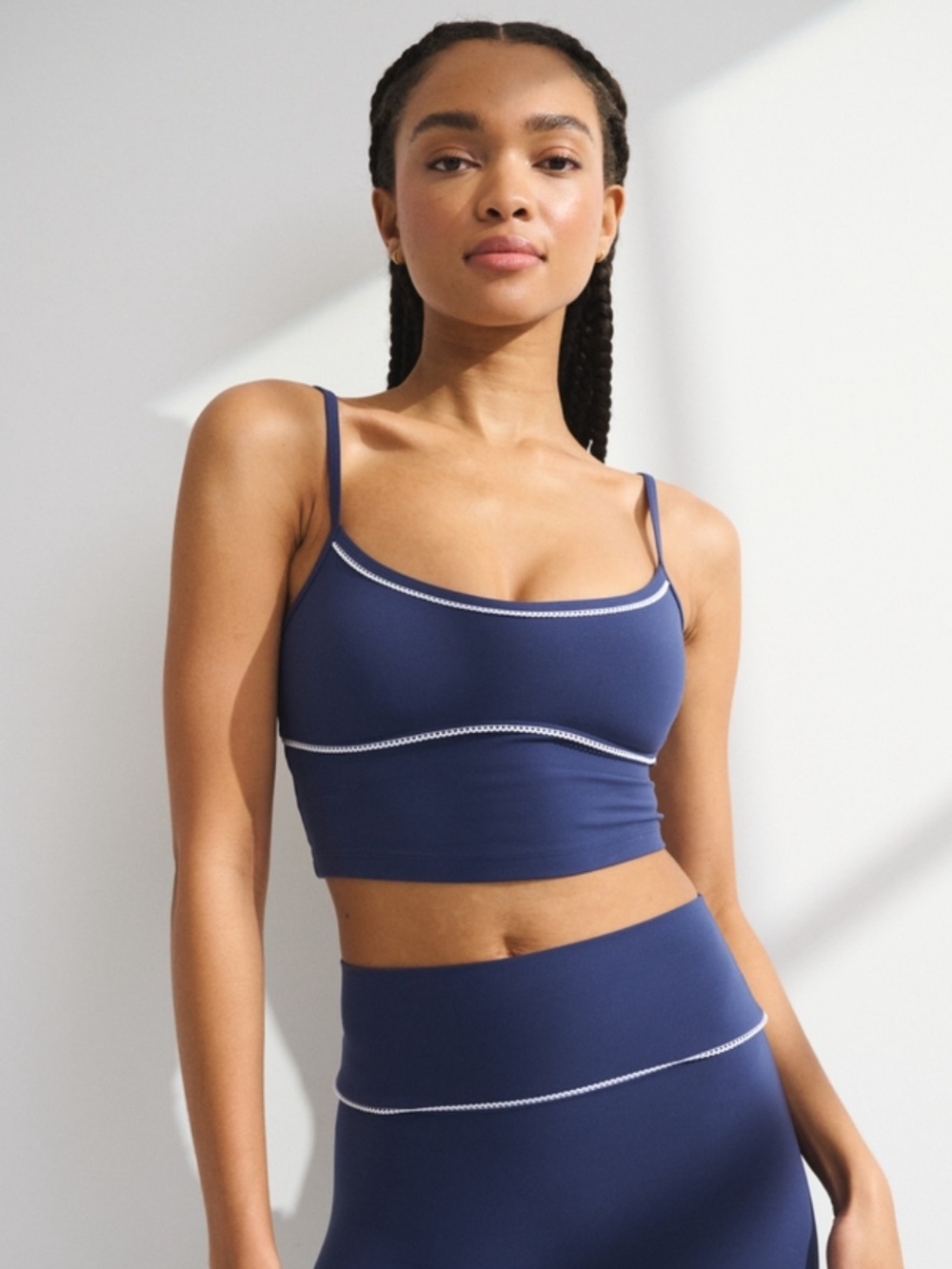 Abercrombie YPB studioFLEX Picot-Trim Scoopneck Tank XS